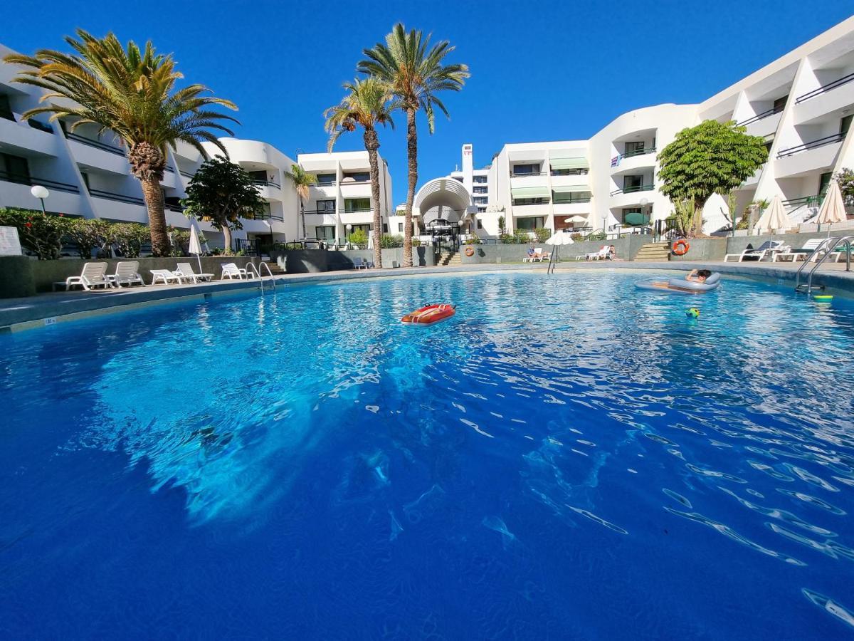 Apartment Casa Palmera Only 150 Meters To The Beach, Heated Pool, Wifi, Sat-Tv, Balcony With Poolview Arona  Ngoại thất bức ảnh
